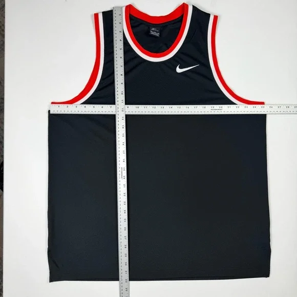 Nike Basketball Jersey Mens XXL Black Dri-FIT Mesh Standard Fit Tank NWT - Picture 10 of 10